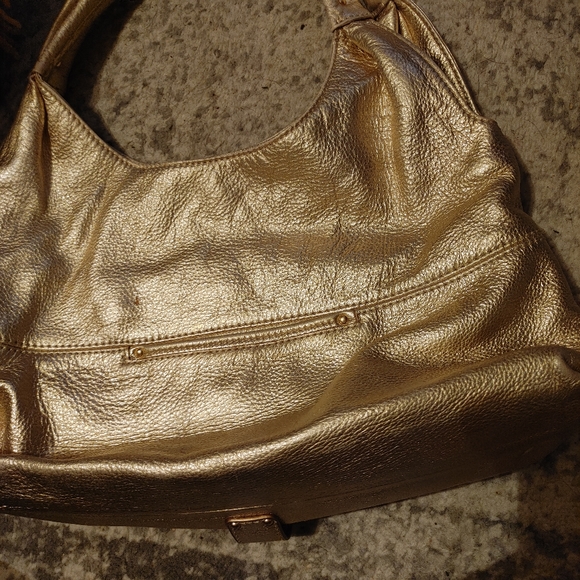 Michael Kors Fulton Gold Large Hobo Shoulder Bag - Picture 5 of 10